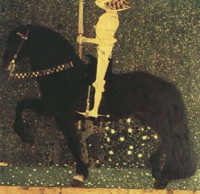 Gustav Klimt Life is a Struggle (The Golden Knight) (mk20) Norge oil painting art